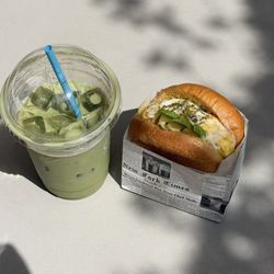 Cloud Touch - Matcha Latte and Egg Sandwich
