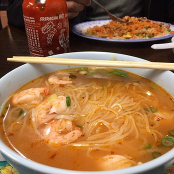 Pho Viet Express - Shrimp pho, and combination Fried Rice! I add lemon, syracha, and house hot sauce to my pho ! - Vietnamese Near Me - San Diego, California Pho Viet Express - Shrimp pho, and combination Fried Rice! I add lemon, syracha, and house hot sauce to my pho ! - Vietnamese Near Me - San Diego, California