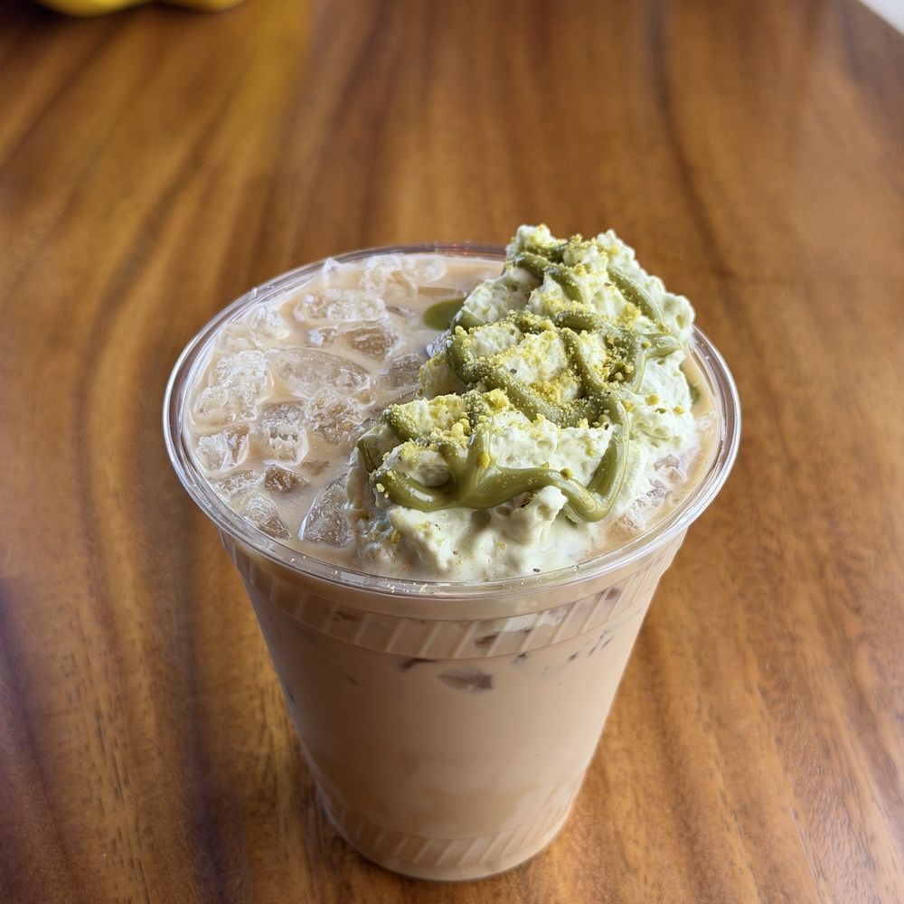 Pistachio latte Pistachio latte