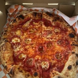 Classic Pepperoni with hot honey and Classic Pepperoni with hot honey and