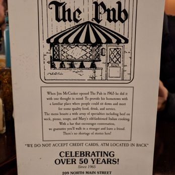 The Pub - Menu - Pubs Near Me - Jamestown, New York