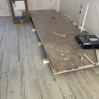 Bass Texturing - 8  twelve foot sheets left. Flooring installers had to constantly move - Drywall Installation & Repair Near Me - Land O' Lakes, Florida