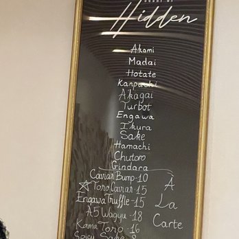 Sushi By Hidden - Menu - Sushi Bars Near Me - Houston, Texas