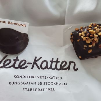 Vete-Katten - The two refrigerated sweets I tried. The Sarah Berhardt had a mocha flavor. - Bakeries Near Me - Stockholm, Alberta Vete-Katten - The two refrigerated sweets I tried. The Sarah Berhardt had a mocha flavor. - Bakeries Near Me - Stockholm, Alberta
