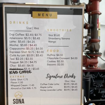 SONA Coffee - Iced coffee wZ fantastic on a warm day! - Coffee & Tea Near Me - Tulsa, Oklahoma