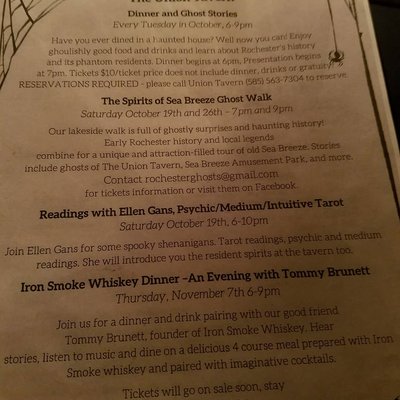 Menu photo 2 Union Tavern Rochester, NY