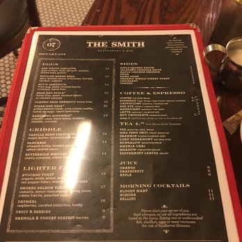 The Smith - Breakfast menu - New American Near Me - New York, New York