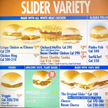 White Castle - Slider Menu - Fast Food Near Me - Bayside, New York