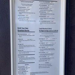 Burrito Brothers - Menu