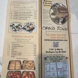 China Town - Current menu 6/1/25
