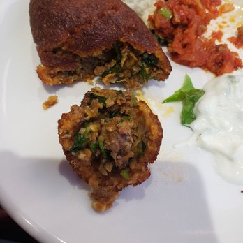 Hot Kebabs City - Kibbeh(Bulgur ball stuffed with meat and nuts) - Turkish Near Me - East Rutherford, New Jersey Hot Kebabs City - Kibbeh(Bulgur ball stuffed with meat and nuts) - Turkish Near Me - East Rutherford, New Jersey