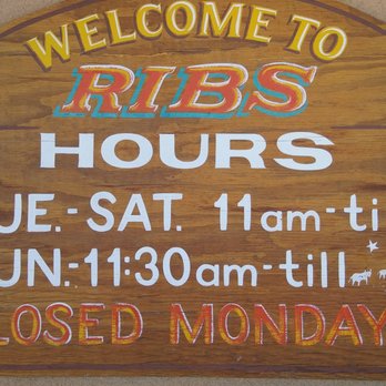 Ribs Hickory Pit BBQ - Cutest sign ever - Barbeque Near Me - Cedar Crest, New Mexico