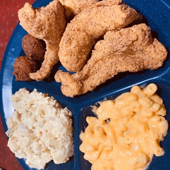 Big Hoss Bar-B-Que - Medium catfish platter with potato salad and macaroni and cheese - Barbeque Near Me - Killeen, Texas
