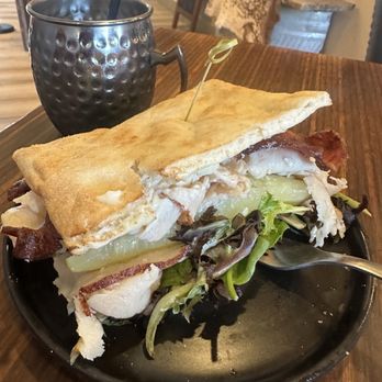 The Black Cow Cafe - Flatbread club sandwich - Cafes Near Me - Fruitland, Idaho