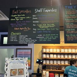 Nirvana Tea House and Cafe - New/seasonal menu board