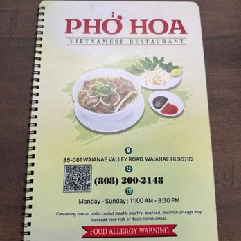Pho Hoa - Menu - Vietnamese Near Me - Waianae, Hawaii Pho Hoa - Menu - Vietnamese Near Me - Waianae, Hawaii