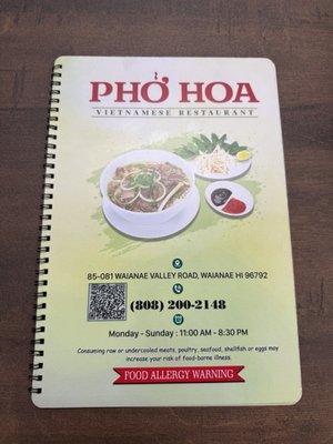 Menu photo 1 Pho Hoa Waianae, HI Menu photo 1 Pho Hoa Waianae, HI