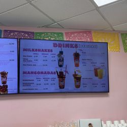 Drinks menu