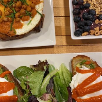 Restoration Cafe - Shakshuka Toast and Avocado Toast - Cafes Near Me - Manchester, New Hampshire