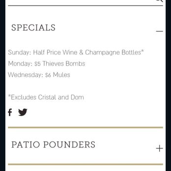 Thieves - Weekly specials - Cocktail Bars Near Me - Indianapolis, Indiana Thieves - Weekly specials - Cocktail Bars Near Me - Indianapolis, Indiana