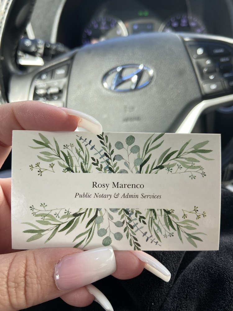 ROSY MARENCO’S NOTARY PUBLIC SERVICES Request a Quote Miami Gardens