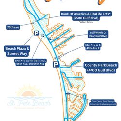 St Pete Beach City Hall - Convenient little Map for St Pete Beach Parking.