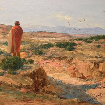 Albuquerque Museum - "Indian Hunting" (1906) by Gerald Cassidy - Art Museums Near Me - Albuquerque, New Mexico