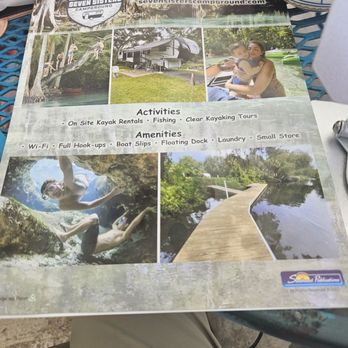 Seven Sisters Campgroud - They have a picture of you swinging from a rope into the river. Guess what that's against the rules, but yet it's on the fucking brochure. - Rafting/Kayaking Near Me - Homosassa, Florida Seven Sisters Campgroud - They have a picture of you swinging from a rope into the river. Guess what that's against the rules, but yet it's on the fucking brochure. - Rafting/Kayaking Near Me - Homosassa, Florida