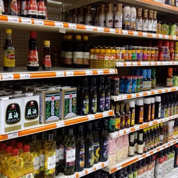 LA Mart - shelves of various types of beverages - International Grocery Near Me - Alexandria, Virginia