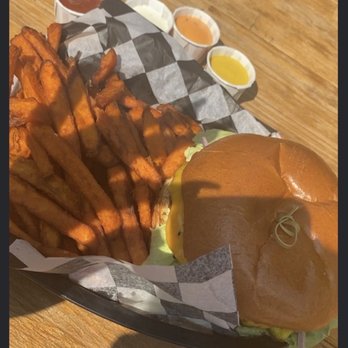 Dempsey's Burger Pub - Beyond burger loaded with red onions although I requested lite onions - Burgers Near Me - Lawrence, Kansas Dempsey's Burger Pub - Beyond burger loaded with red onions although I requested lite onions - Burgers Near Me - Lawrence, Kansas