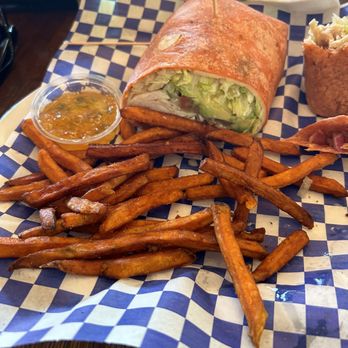 Alpine Tavern & Grill - Turkey wrap with sweet potato fries. - Sports Bars Near Me - Alpine, California