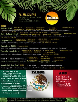 Menu photo 2 Palma's Fort Walton Beach, FL Menu photo 2 Palma's Fort Walton Beach, FL