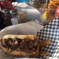 Gino's Cheese Steak and Onion - Just had dinner here,best philly cheesesteak sandwich I've ever had. My wife had the haddock dinner and it was also excellent