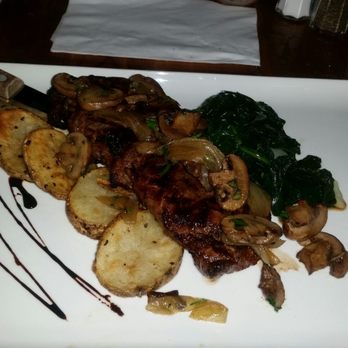 Corner Social - N.y strip steak, garlic spinach, sliced potatoes delicious - New American Near Me - New York, New York Corner Social - N.y strip steak, garlic spinach, sliced potatoes delicious - New American Near Me - New York, New York