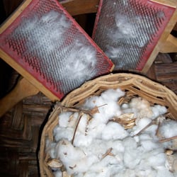 Pioneer Memorial Log House Museum - Carding cotton