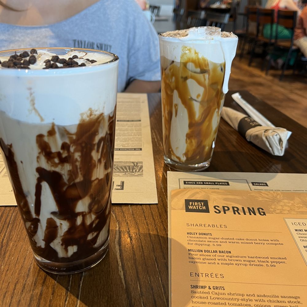 Mint Mocha on left and Honey Crunch on right