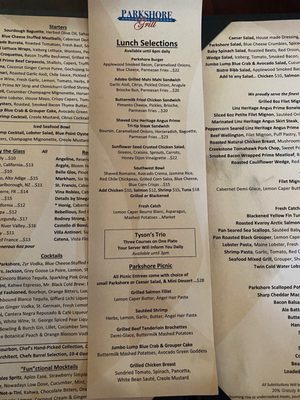 Menu photo 2 Parkshore Grill Saint Petersburg, FL