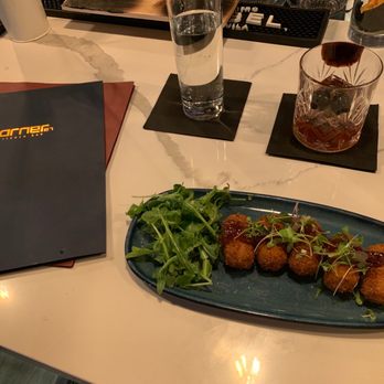 Korner 67 - Duck Prosciutto Croquetas & Banana Gorilla - Cocktail Bars Near Me - Miami Lakes, Florida Korner 67 - Duck Prosciutto Croquetas & Banana Gorilla - Cocktail Bars Near Me - Miami Lakes, Florida