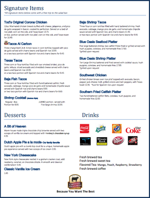Menu photo 6 Blue Oasis Bar & Grill Del Rio, TX