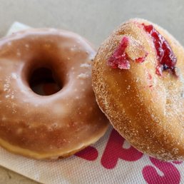 One glazed, one jelly filled.