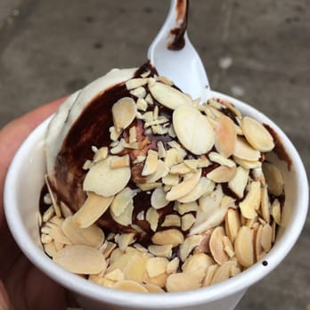 Morgenstern's - Salt and pepper pine nut with almonds and hot fudge. - Ice Cream & Frozen Yogurt Near Me - New York, New York Morgenstern's - Salt and pepper pine nut with almonds and hot fudge. - Ice Cream & Frozen Yogurt Near Me - New York, New York