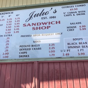 Julio's Sandwich Shop - Cuban Near Me - Lakeland, Florida