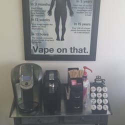 Boss Vapes - Coming down to the shop after a long day at work? Energize yourself with a complimentary cup of coffee/espresso! (Many flavors available)