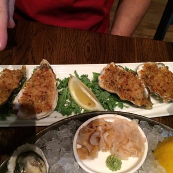 Taylor Shellfish Oyster Bar - The baked oysters w some kind of breadcrumbs (forgot the name) - Seafood Near Me - Seattle, Washington