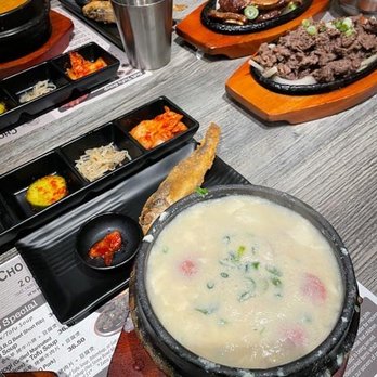 Cho Dang Tofu - Combo ham and sausage tofu soup with bulgolgi and kalbi; Follow me @RimyEats on Instagram! - Korean Near Me - Bellevue, Washington