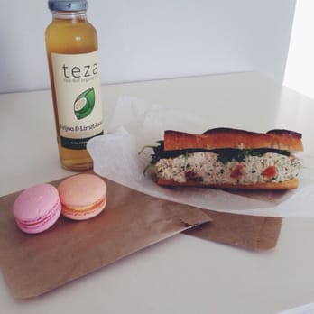 La Voie Française - Nicoise, raspberry and passion fruit macarons, and an iced tea. - Bakeries Near Me - Mount Roskill, AUK La Voie Française - Nicoise, raspberry and passion fruit macarons, and an iced tea. - Bakeries Near Me - Mount Roskill, AUK