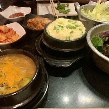 Obaltan - Beef prime combo $89.99 spread comes with stew with beef brisket, egg soufflé, kimchee, two different salads - Korean Near Me - Fort Lee, New Jersey