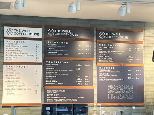 Menu photo 1 The Well Coffeehouse Clovis, CA
