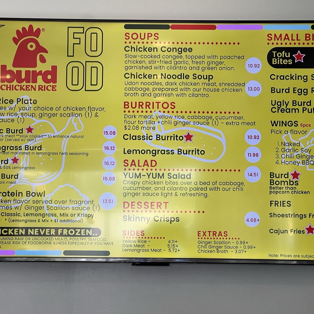 Menu as of MARCH 2026 Menu as of MARCH 2026