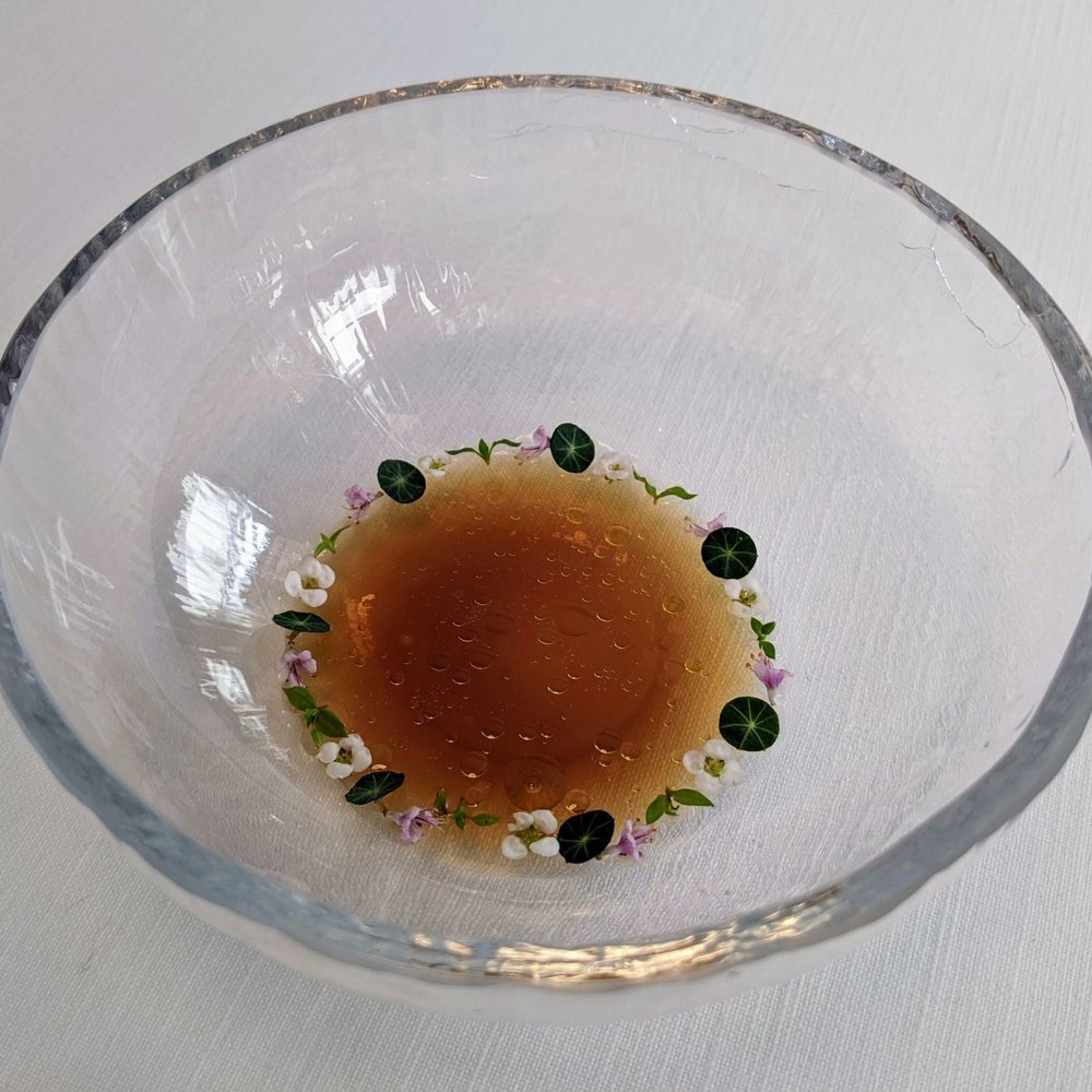 Restaurant Jordnær - 07/06/22 Langoustine Essence, Marinda Tomatoes, Olive Oil - Scandinavian Near Me - Gentofte, 84
